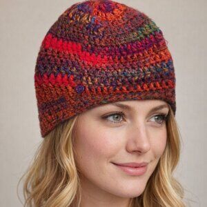 Multicolor Knit Women's Hat